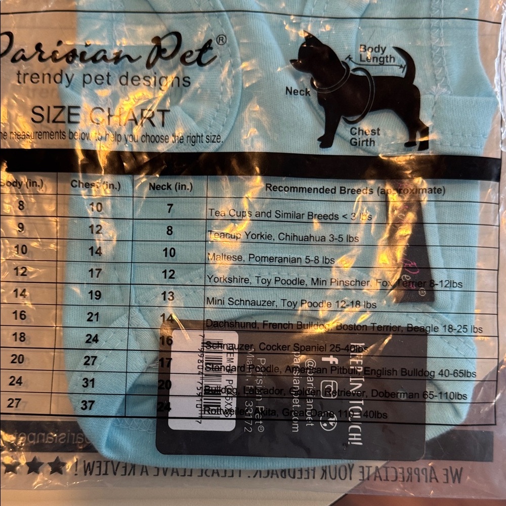Parisian Pet XXS Dog Tank Tops - Blue, Green, Light Blue NWT - Picture 4 of 7